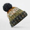 Corkscrew Pom Pom Beanie - B486:Autumn Moss, 100% acrylic, One Size